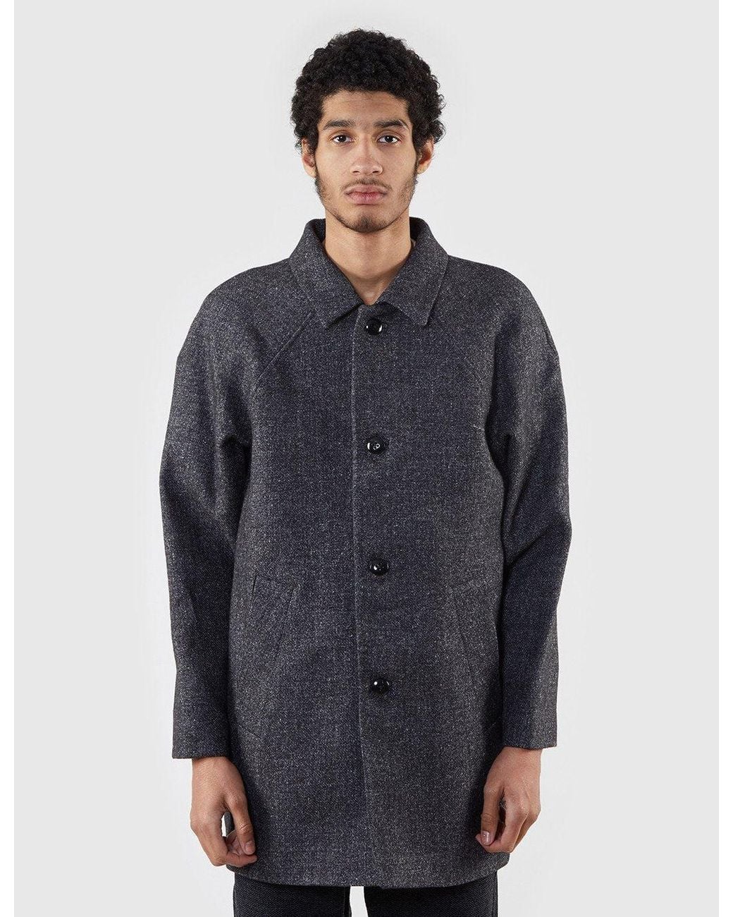 Folk Blue Folk Clean Car Coat for men