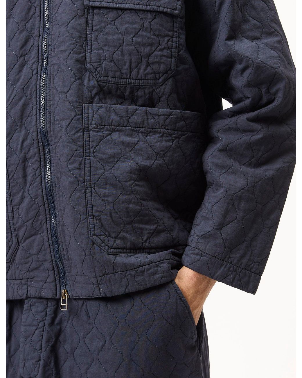 Universal Works Blue Gower Jacket (Quilt Cotton) for men