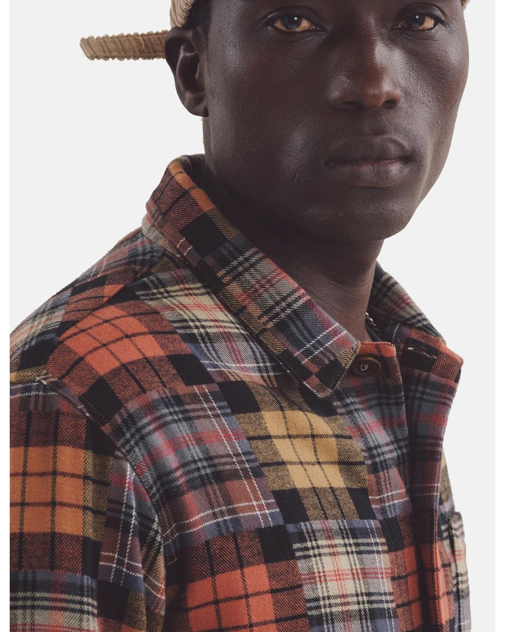 YMC Brown Bowling Shirt (Check) for men