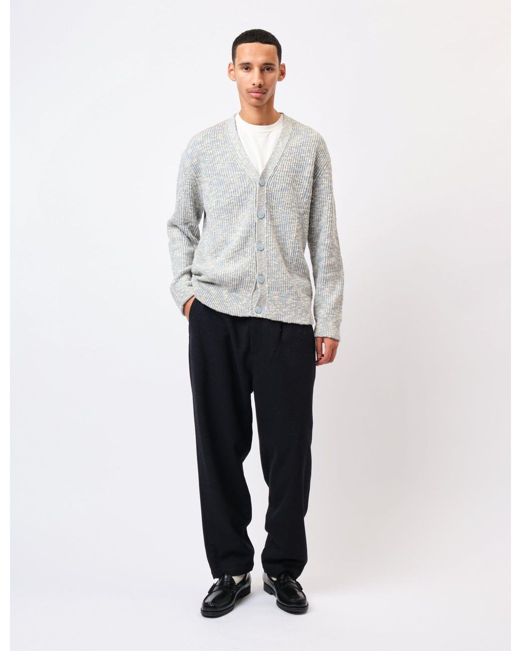 NN07 Gray Jesse Knitted Cardigan for men