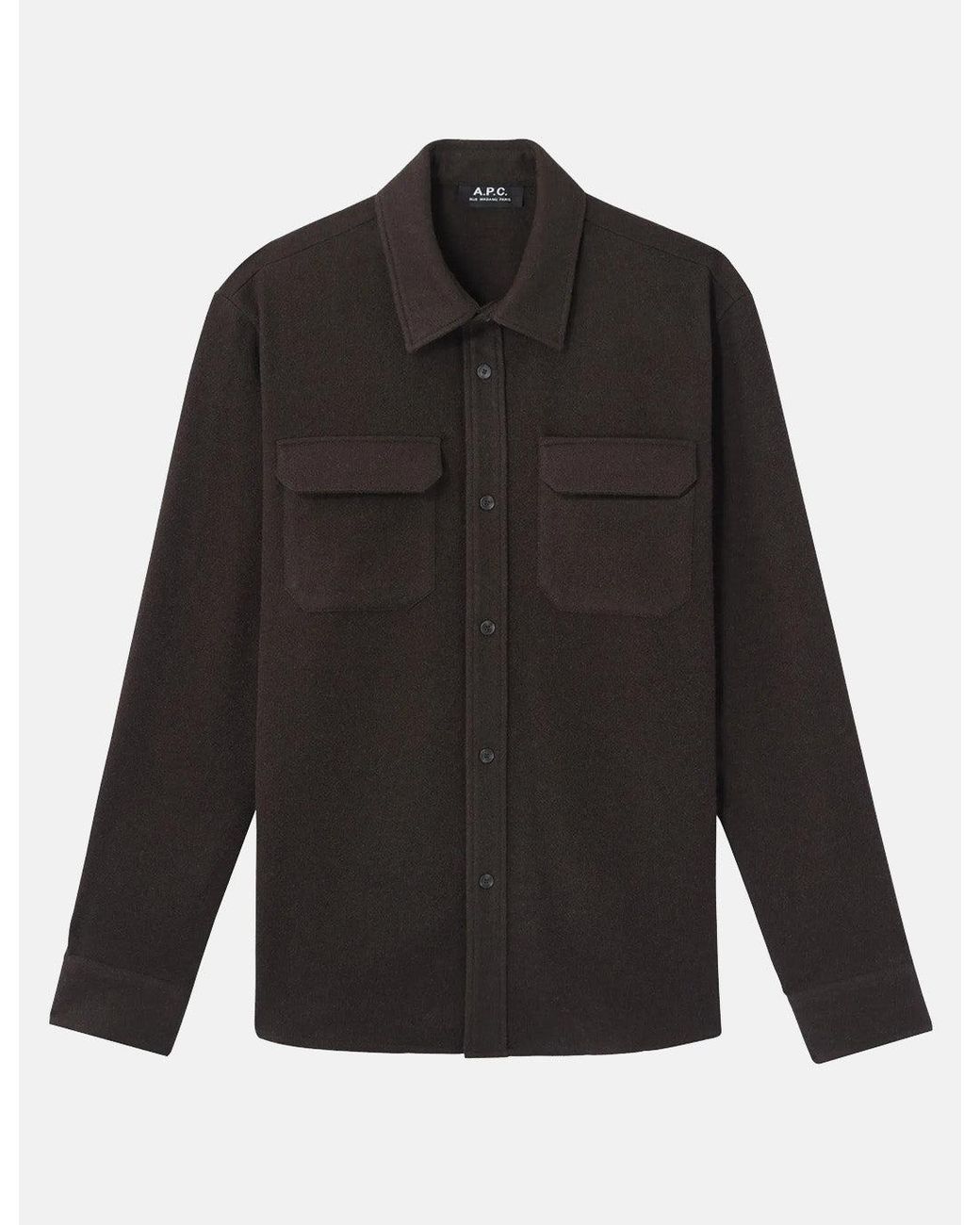 A.P.C. Black Heat Overshirt for men
