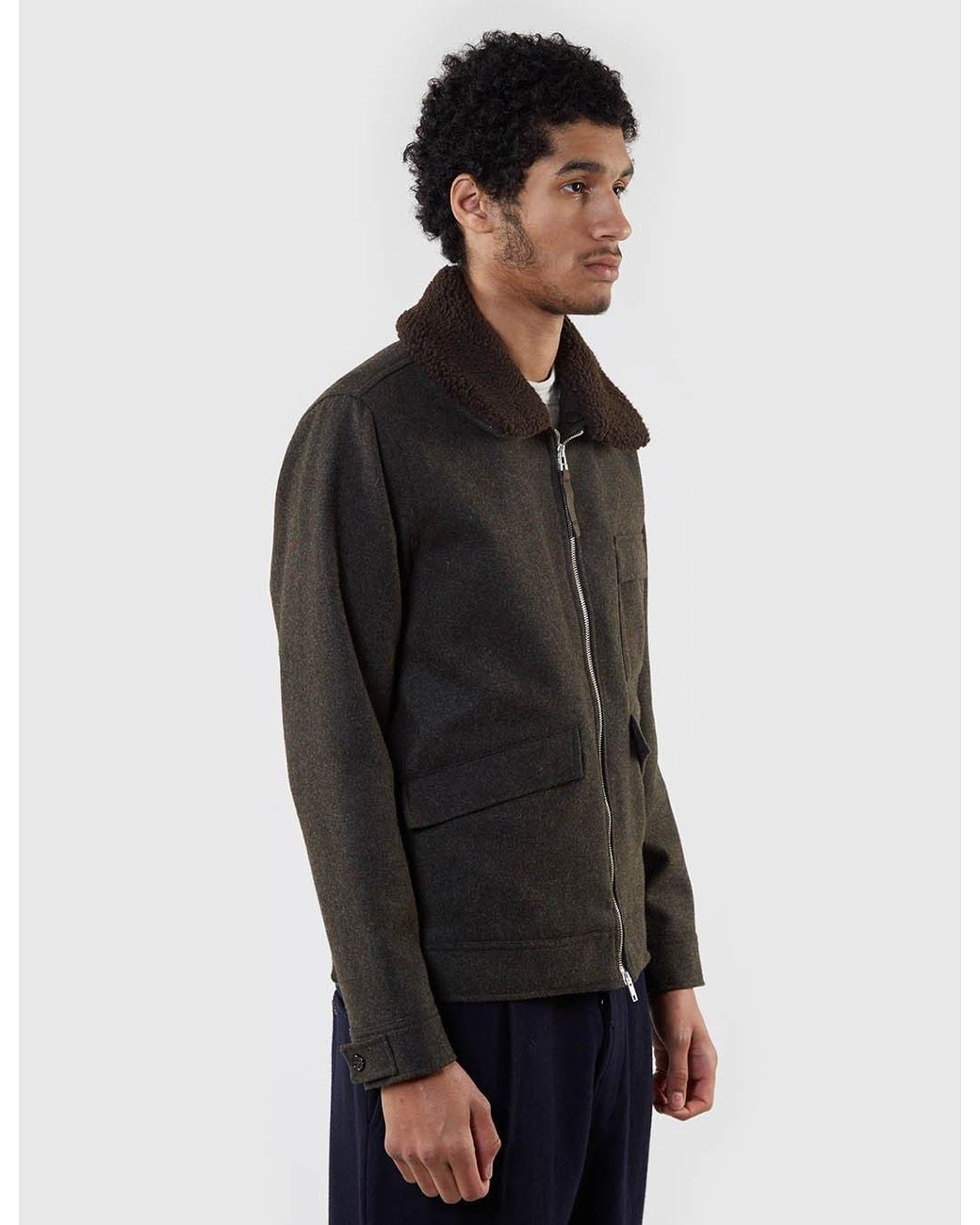 Universal Works Black Battle Jacket for men