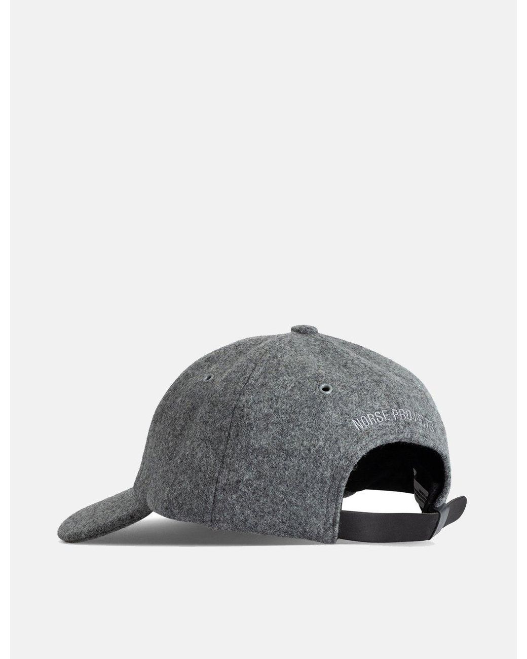 Norse Projects Gray Sports Cap (Wool) for men