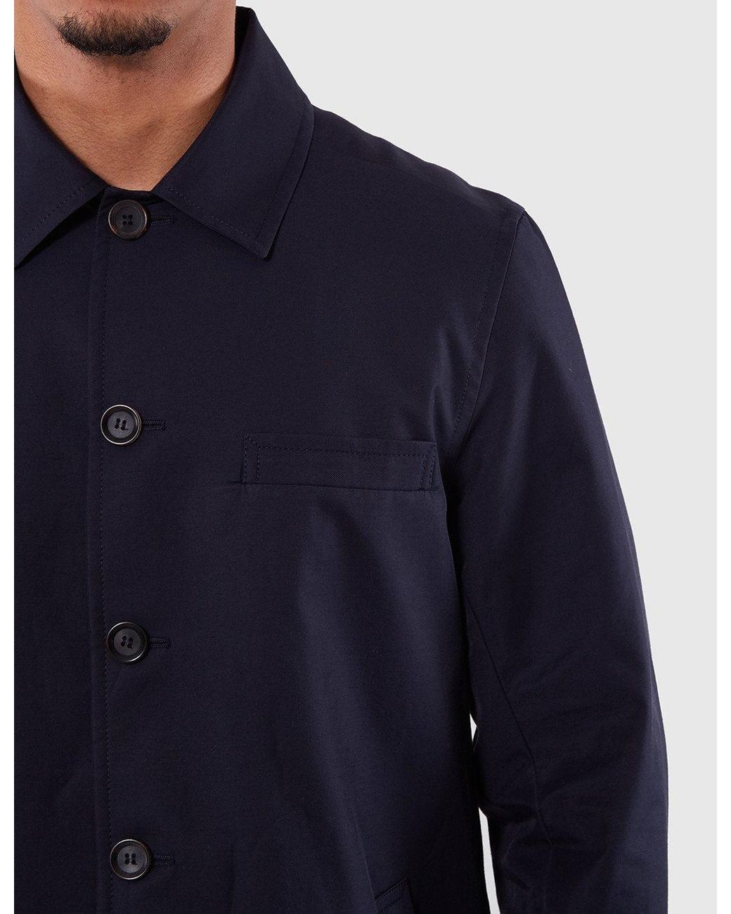 Universal Works Blue Watchman Wool Jacket for men
