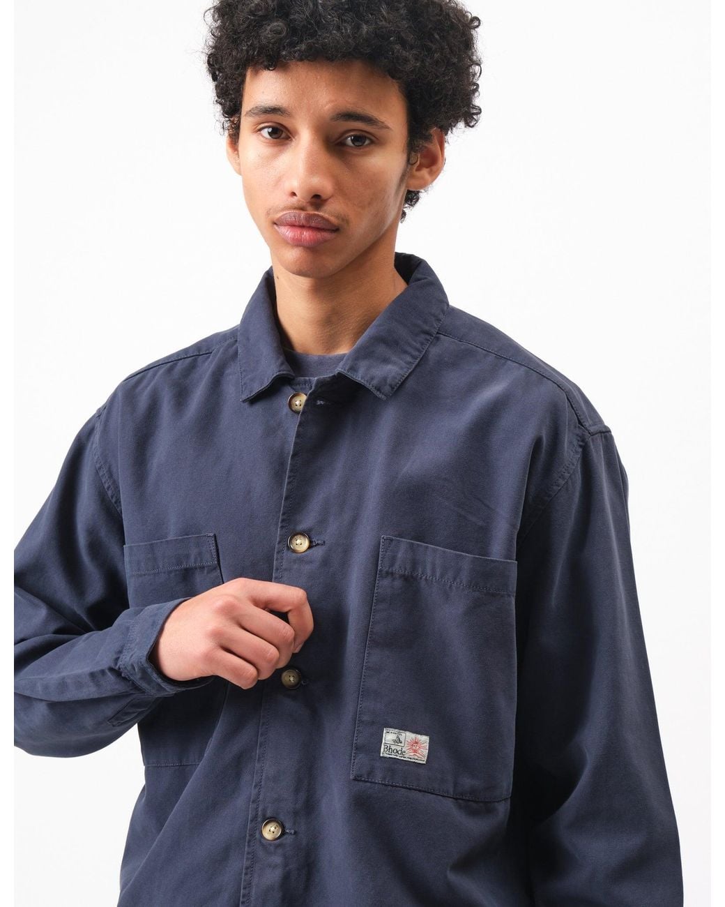 BHODE Blue Hunting Overshirt Twill for men