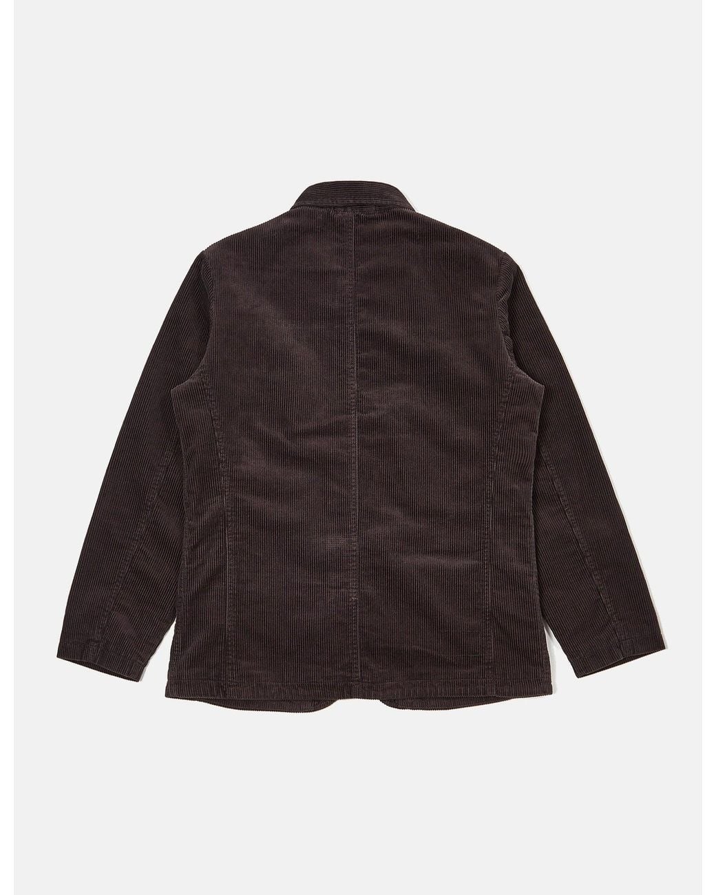 Universal Works Black Bakers Chore Jacket (Cord) for men