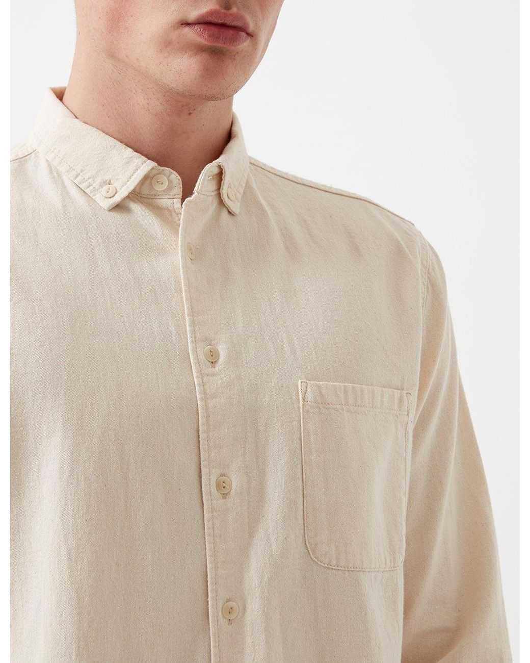 YMC White Jan & Dean Chambray Shirt for men