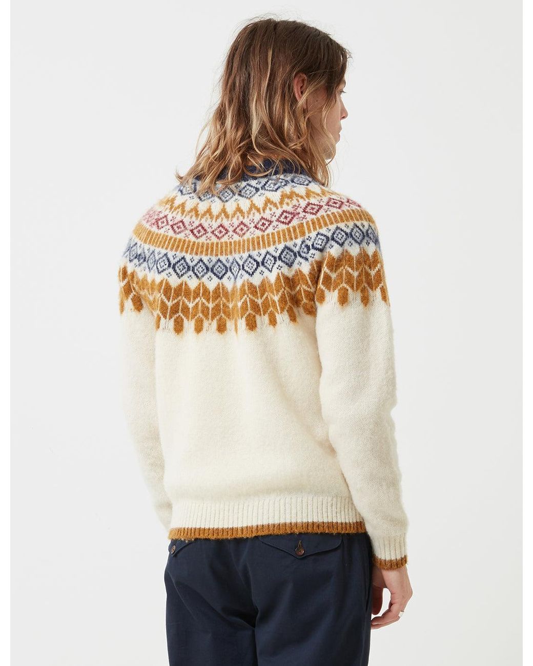 Bellerose Natural Aokas Combo Knit Sweatshirt for men