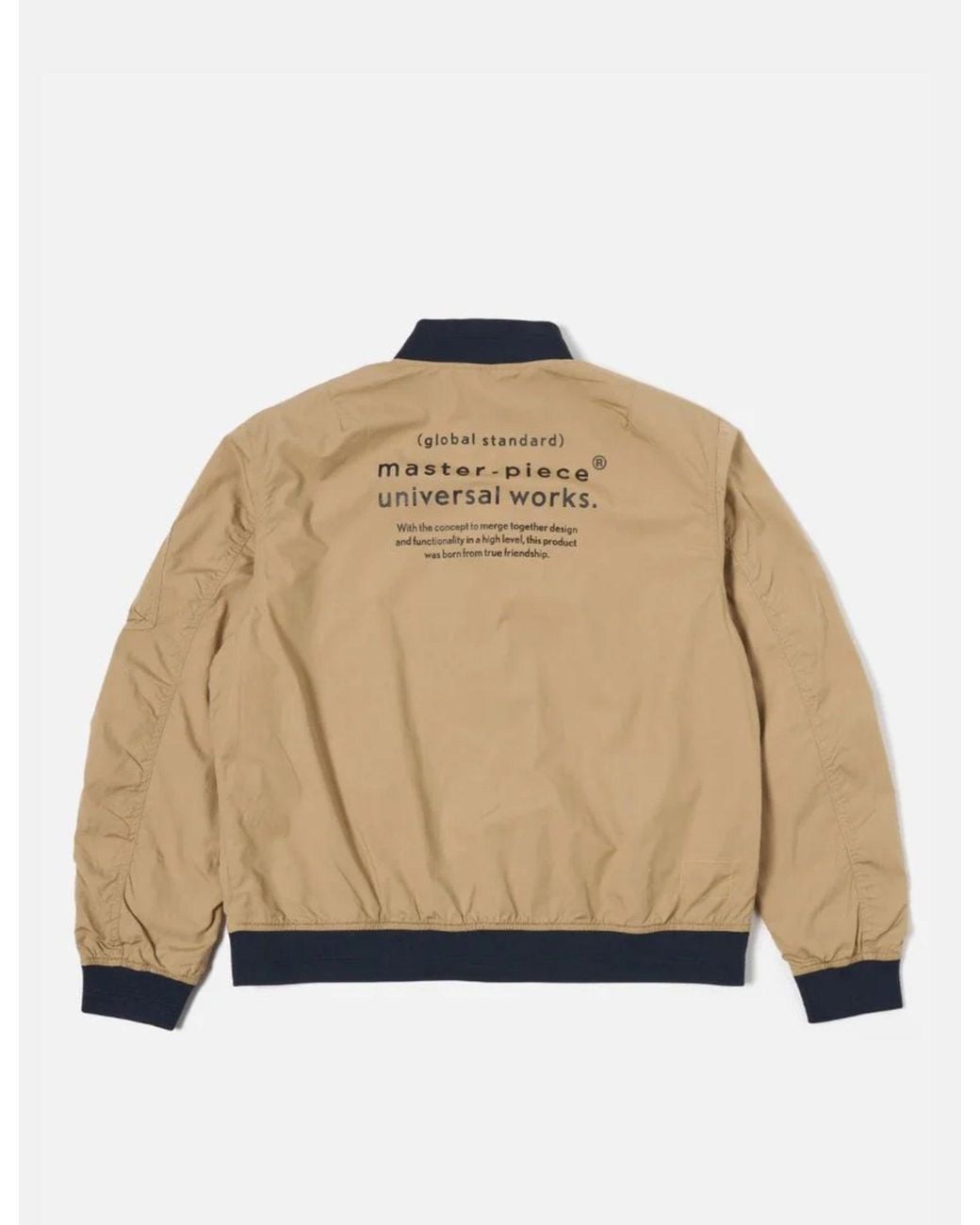 Universal Works Natural X Masterpiece Bomber Jacket (Broadcloth) for men