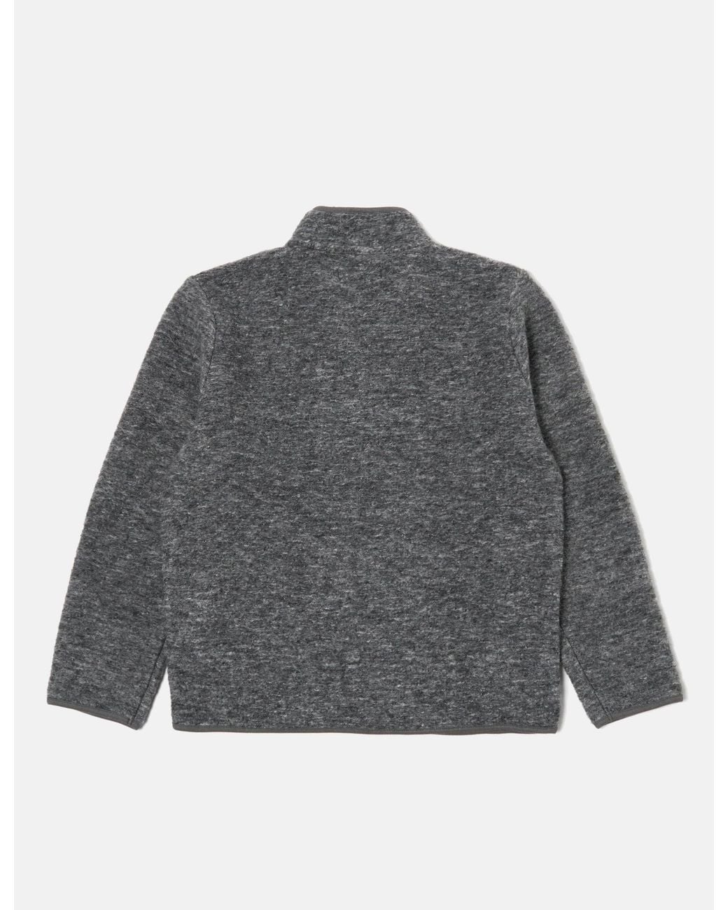 Universal Works Gray Climbing Jacket (Teddy Fleece) for men