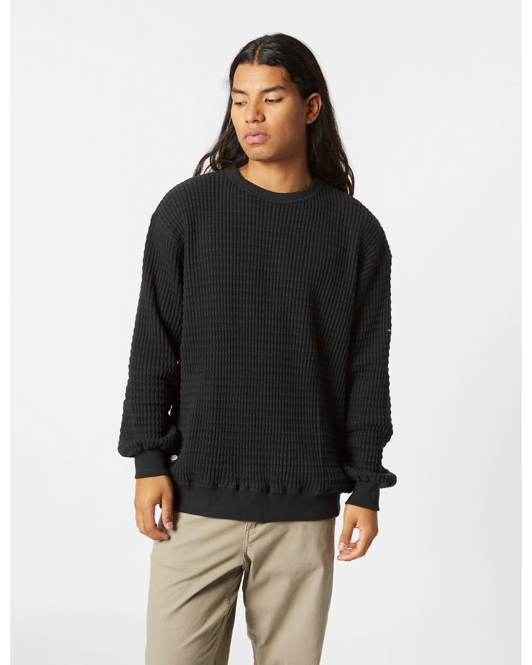 Manastash Black Snuggle Snug Therma Sweatshirt for men