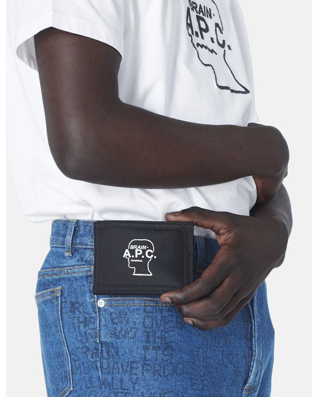 A.P.C. Black X Brain Dead Porte-Cartes Wallet for men