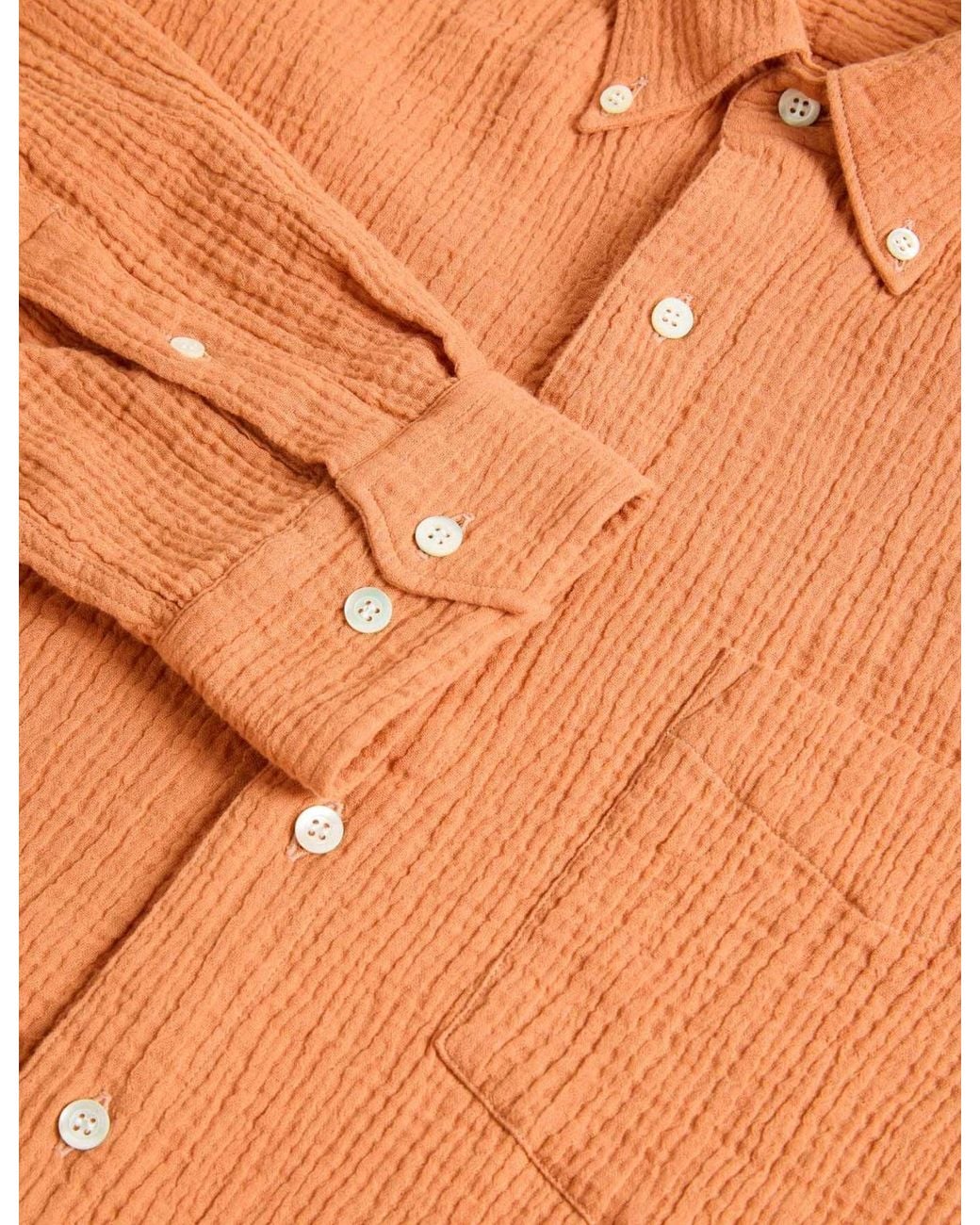 Laz Paz Orange La Paz Bastos Loose Fit Button Down Shirt for men