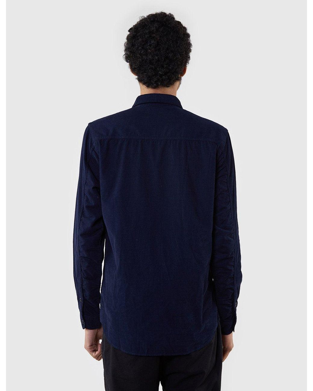 Folk Blue Folk Baby Cord Shirt for men