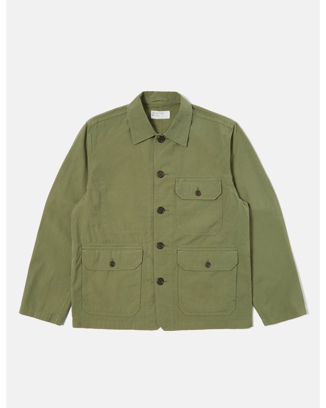 Universal Works Green Utility Jacket (Summer Canvas) for men