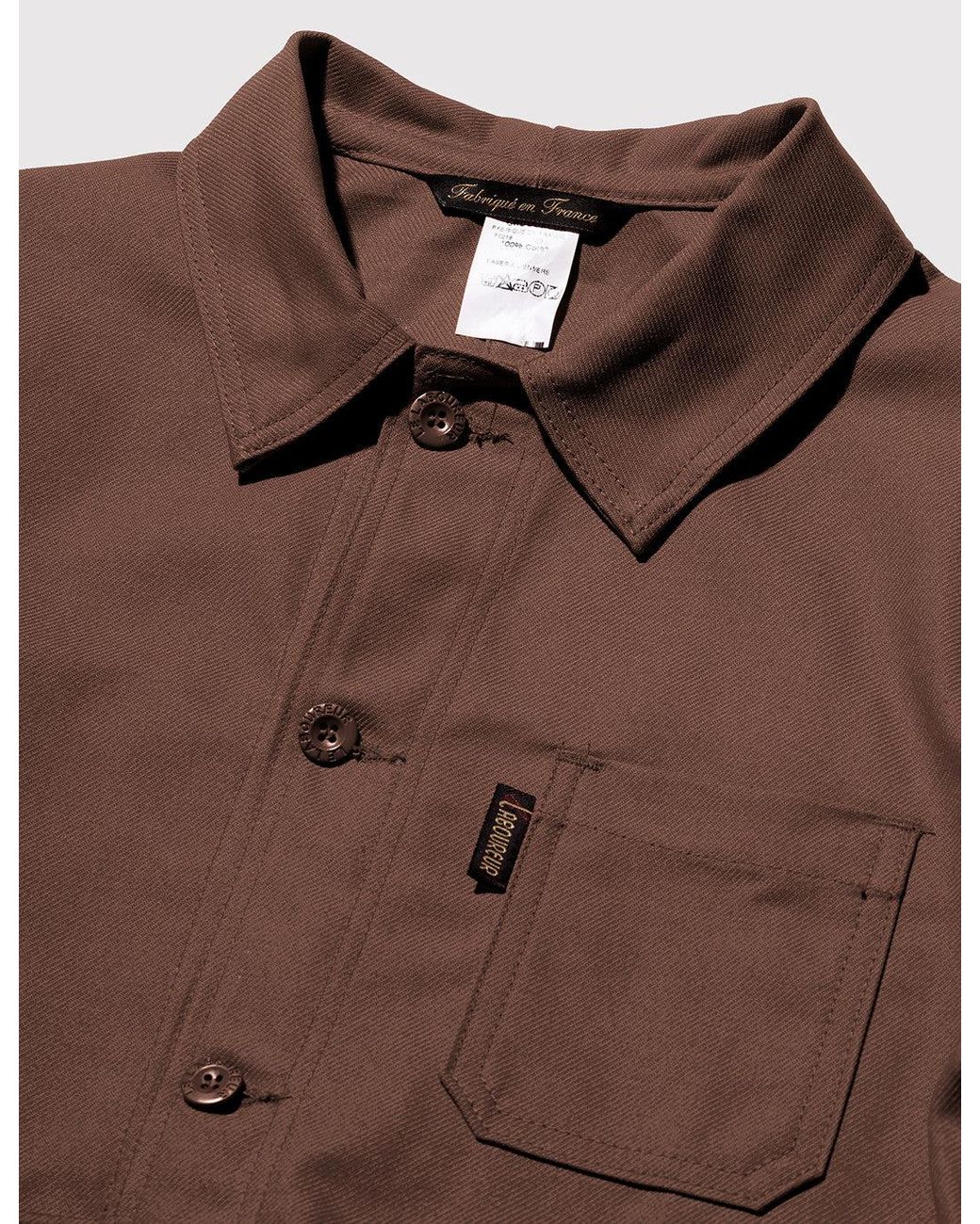 Le Laboureur Brown Cotton Work Jacket for men