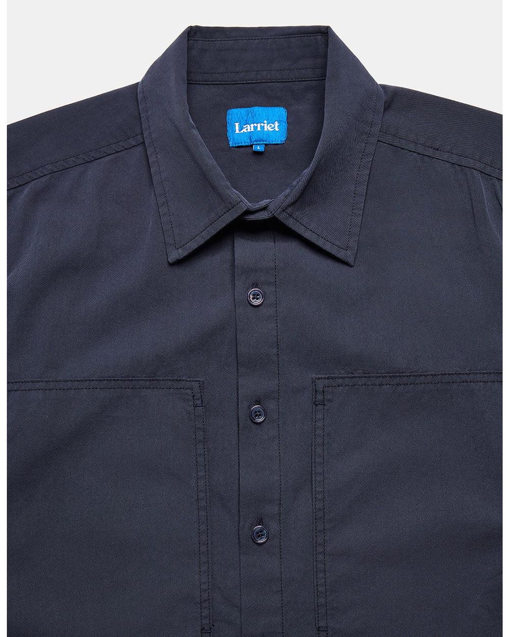 Larriet Blue Cliff Short Sleeve Shirt for men