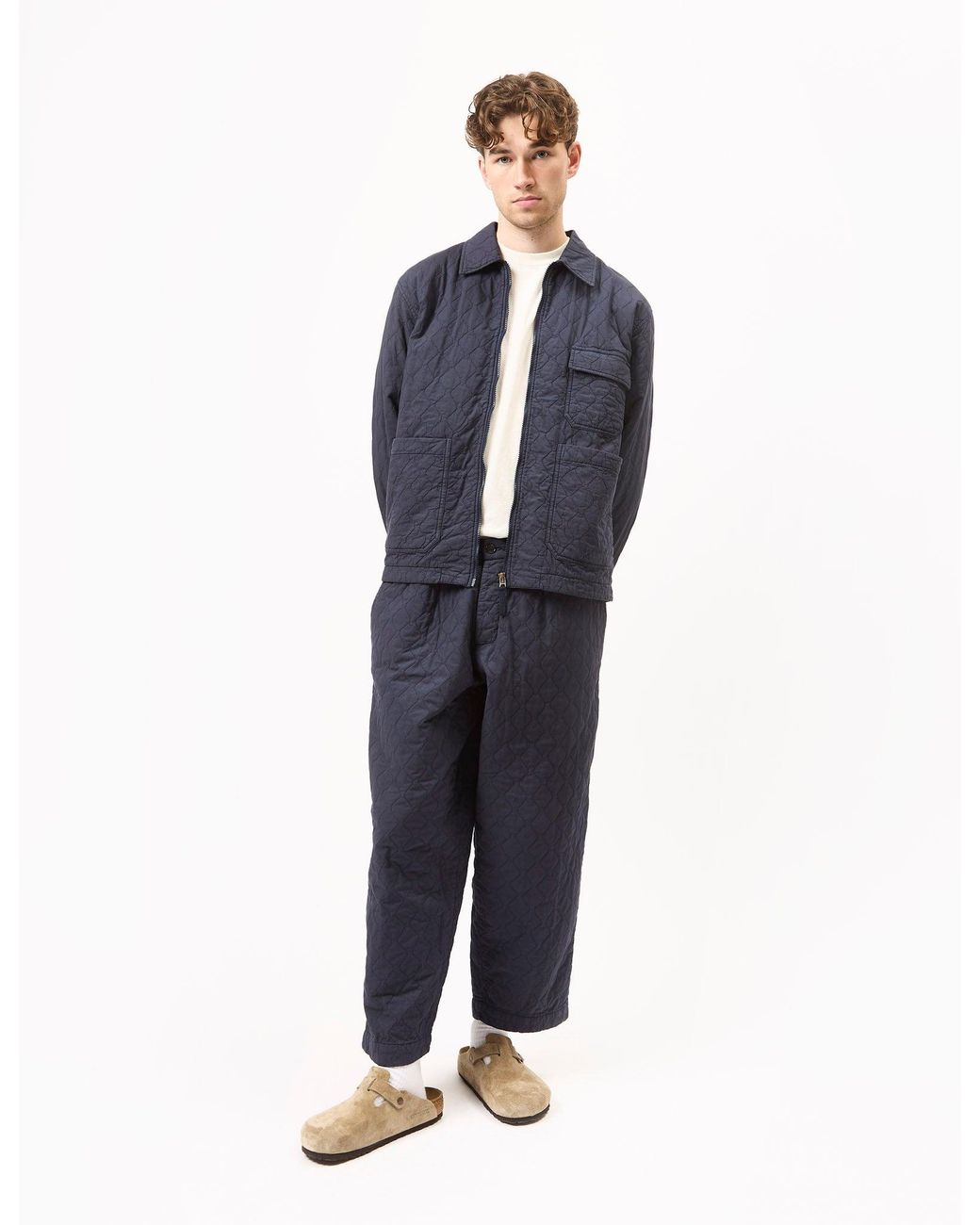 Universal Works Blue Gower Jacket (Quilt Cotton) for men