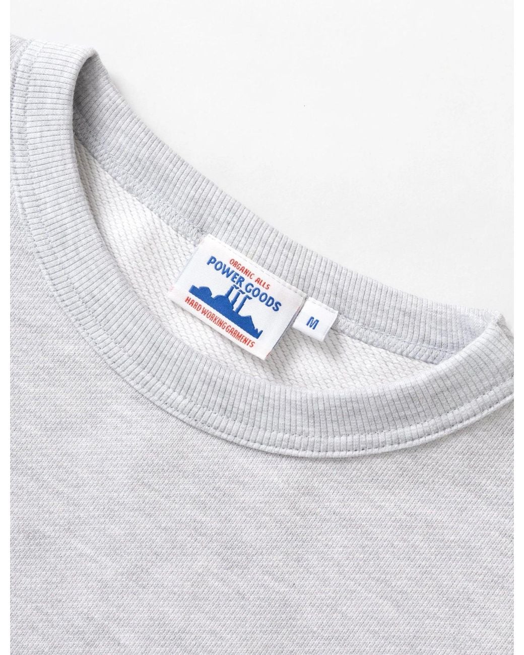 Power Goods White Loopback Crewneck for men