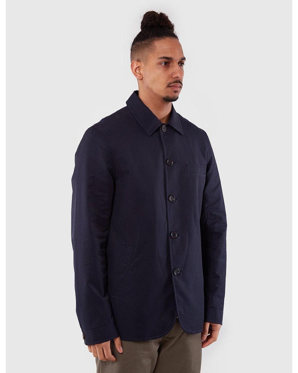 Universal Works Blue Watchman Wool Jacket for men