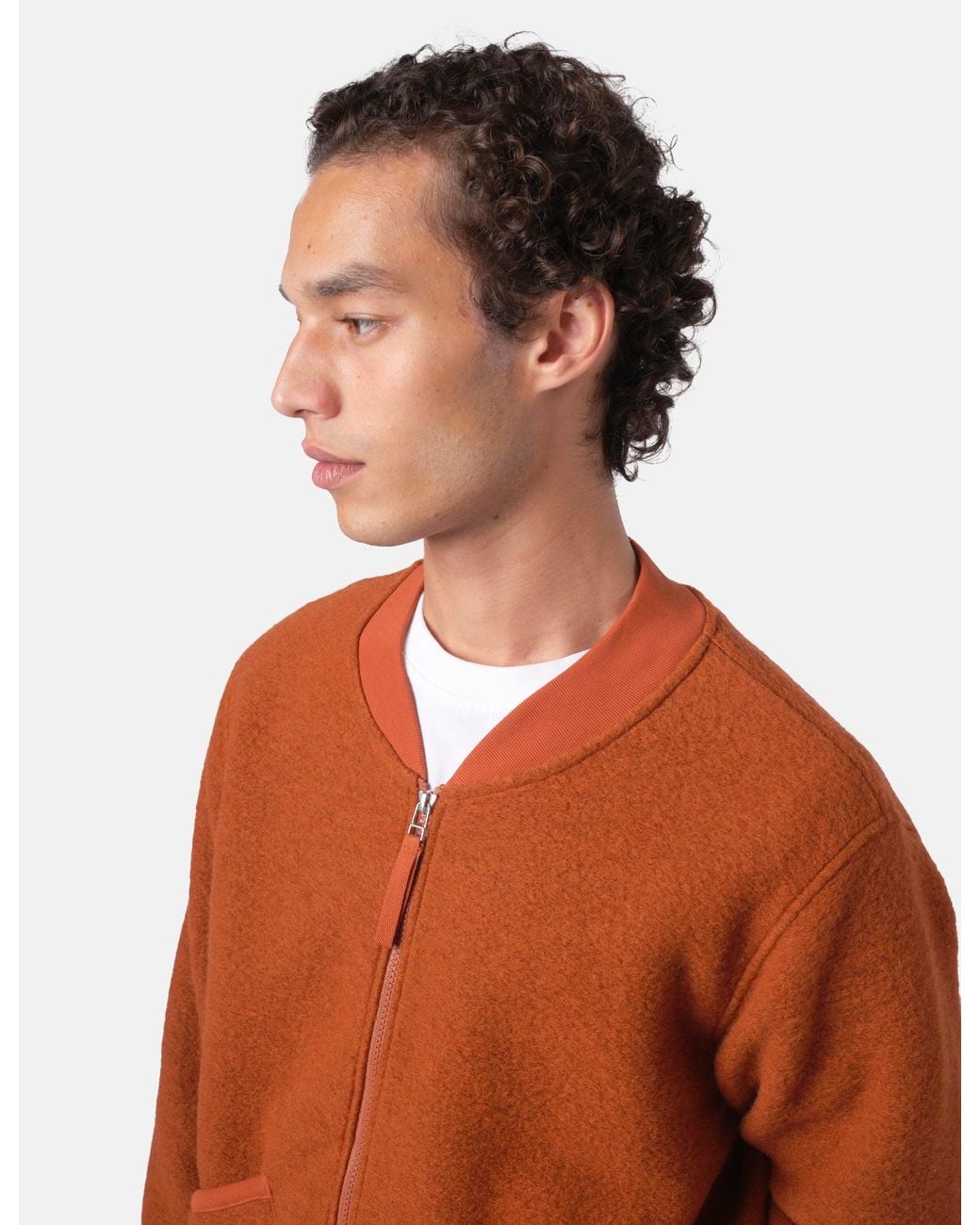 Universal Works Orange X Article Exclusive Zip Bomber (Wool) for men