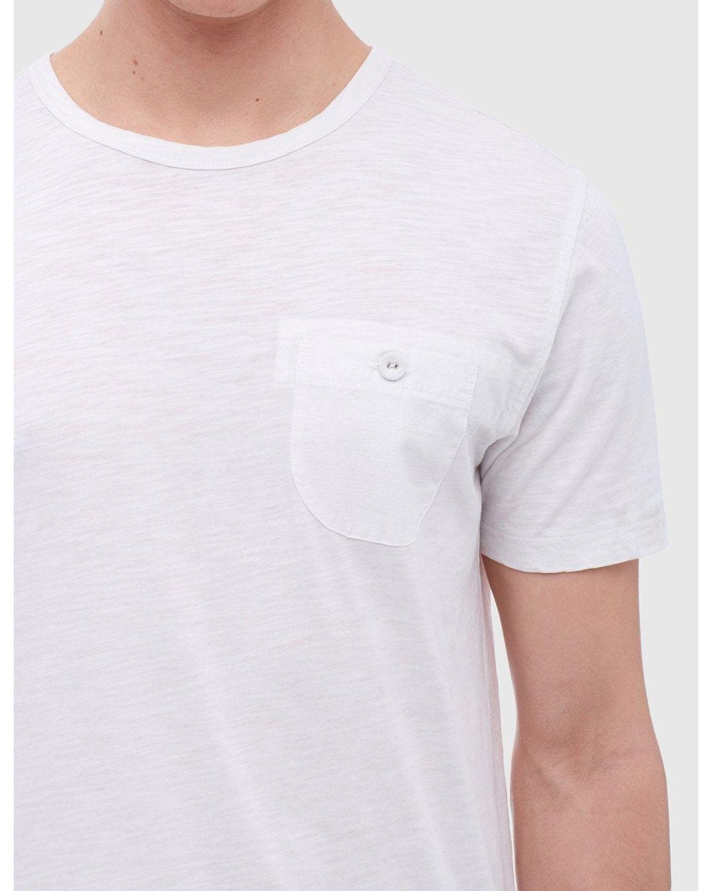 YMC White Dead End Jacquard T-Shirt for men
