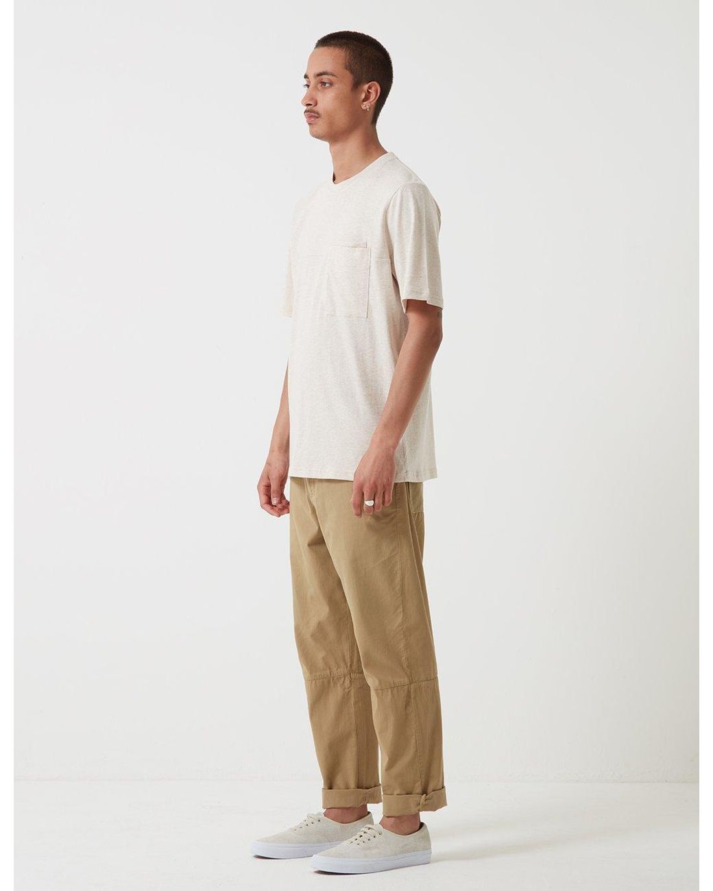 Folk White Folk Angle Pocket T-Shirt for men