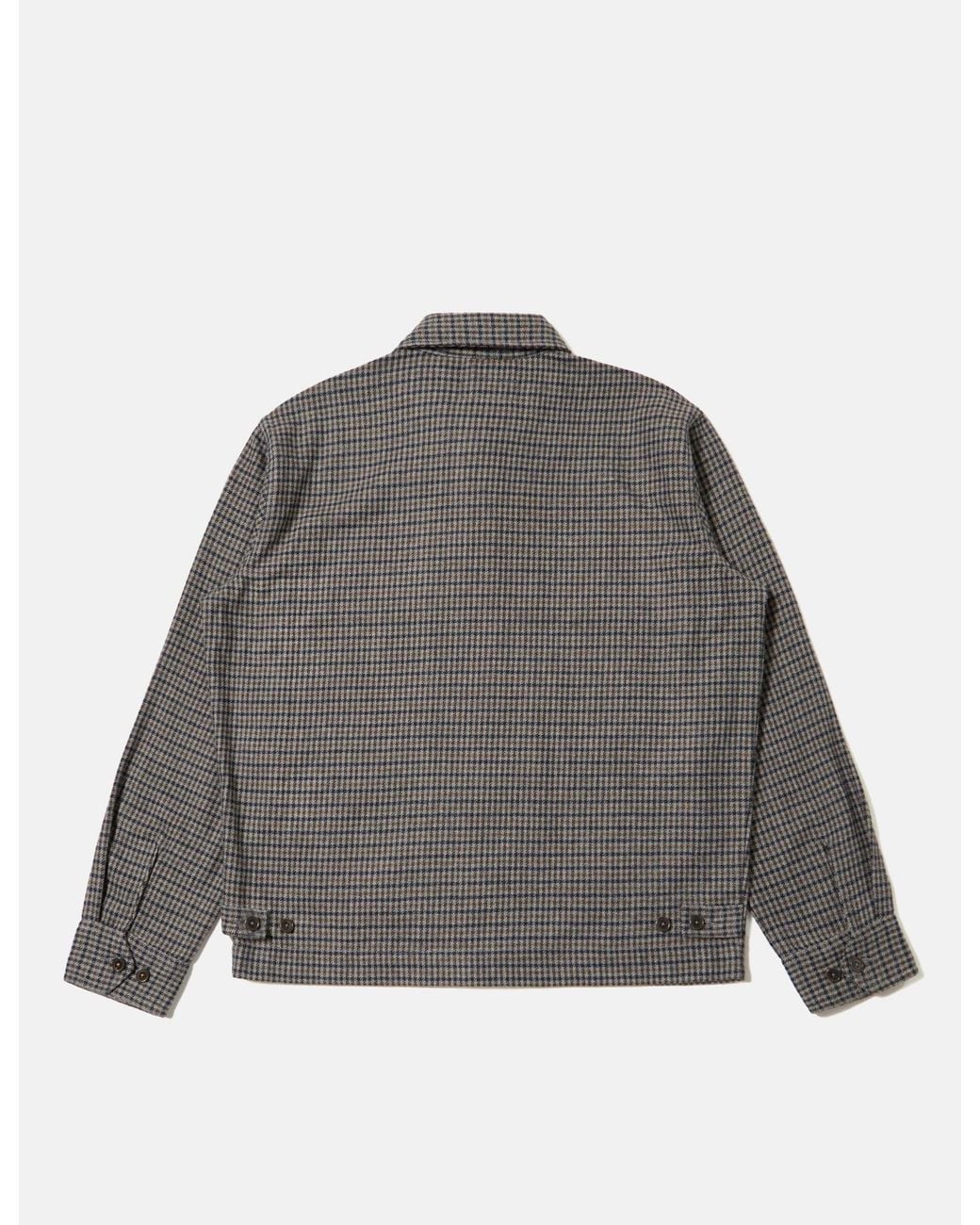 Universal Works Gray Windcheater Jacket (Houndstooth Wool) for men