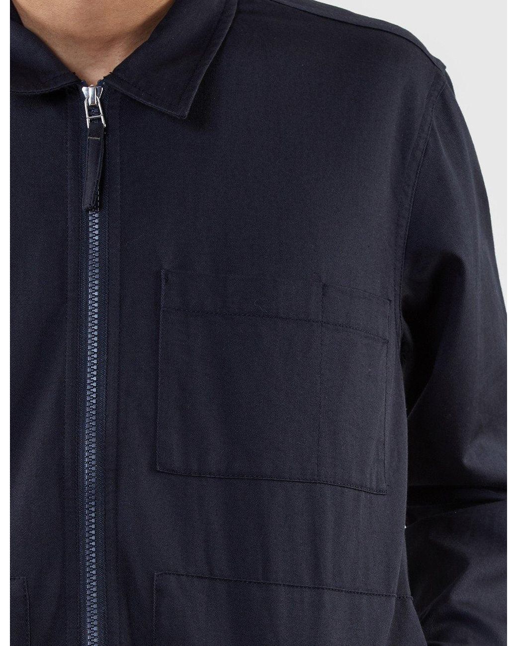 Universal Works Blue Zip Uniform Jacket for men