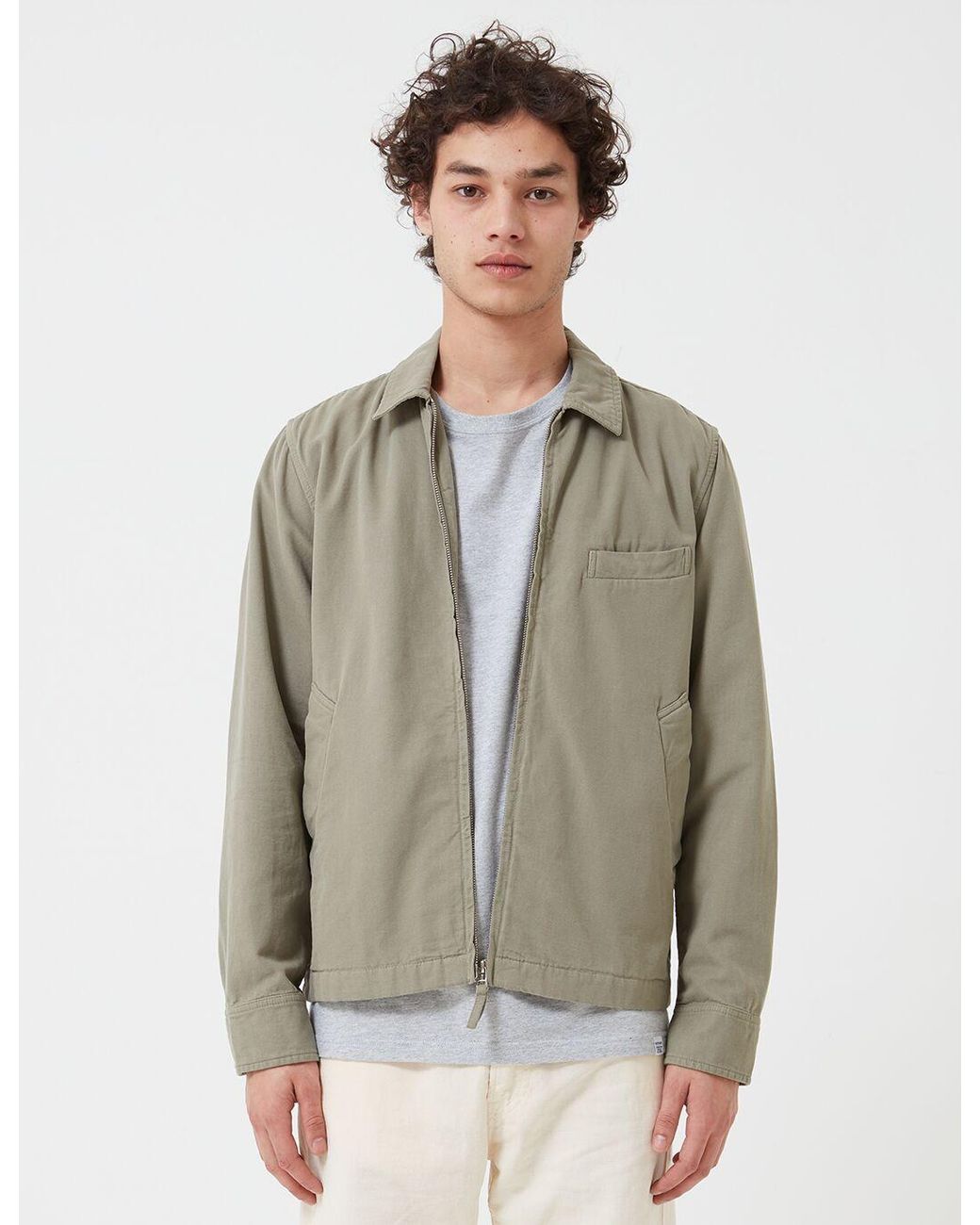 Universal Works Gray Windcheater Jacket (Canvas) for men