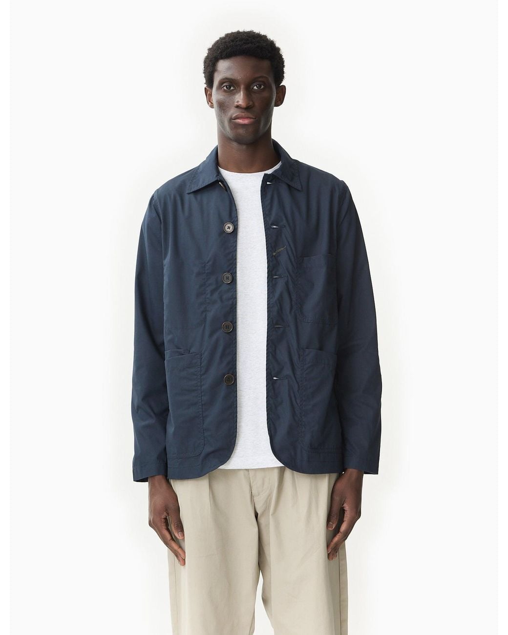 Universal Works Blue Bakers C Jacket (Recycled Poly) for men