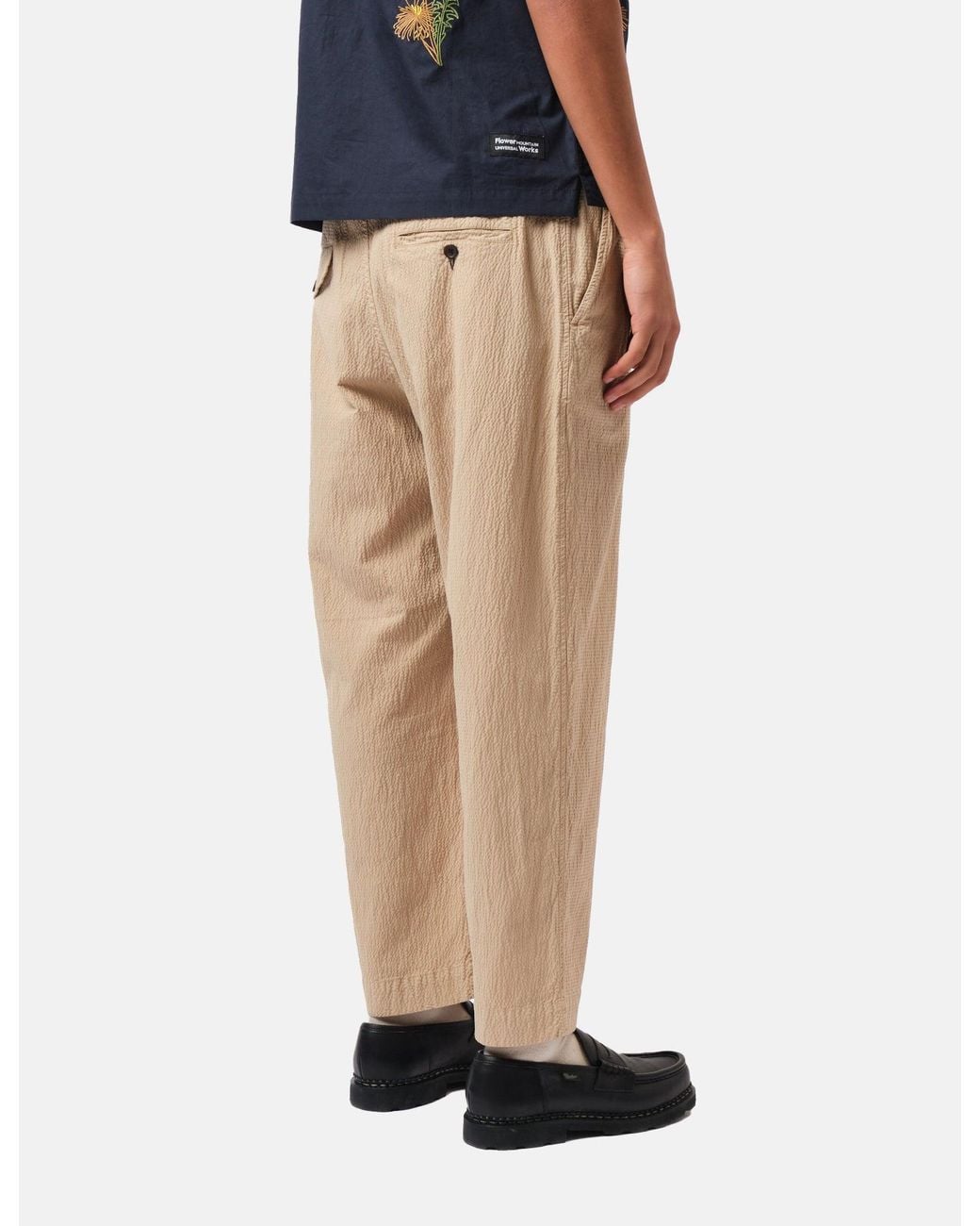 Universal Works Black Oxford Pant (Seersucker Ii) for men