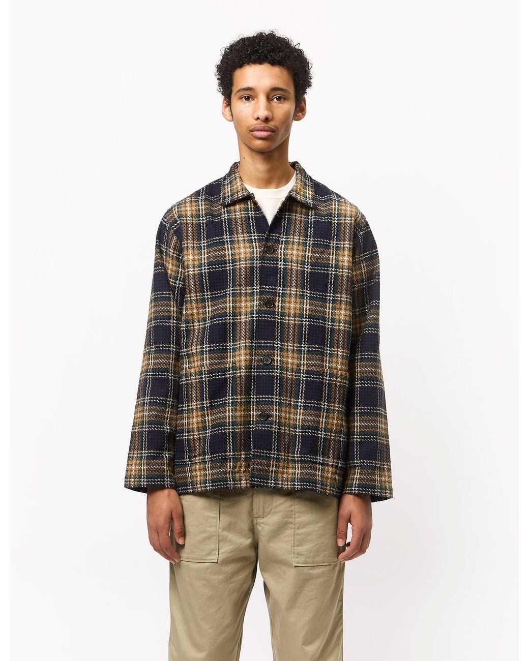 Universal Works Gray Easy Jacket (Lake Cotton) for men