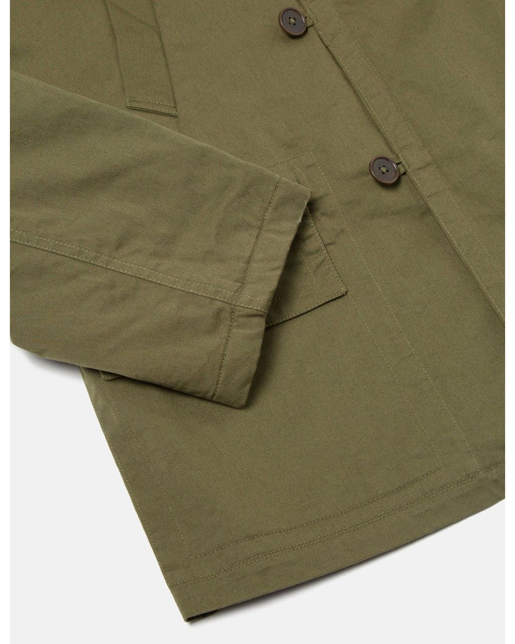 Universal Works Green Reversible Mackinaw Jacket for men
