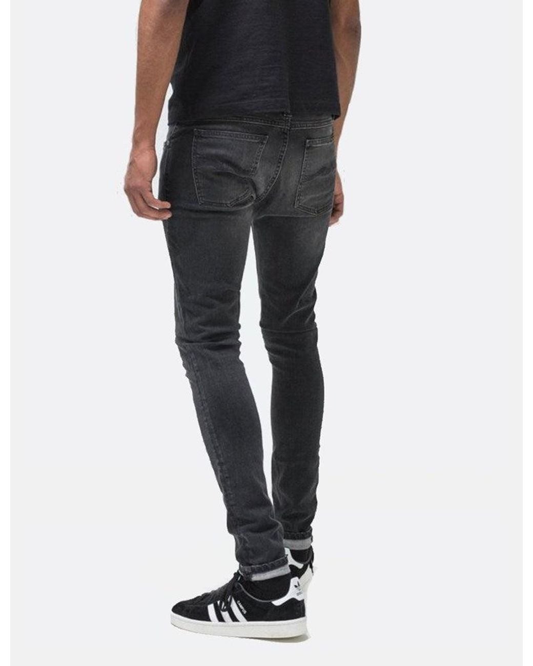 Nudie Jeans Black Nudie Skinny Lin Jeans (Super Tight) for men