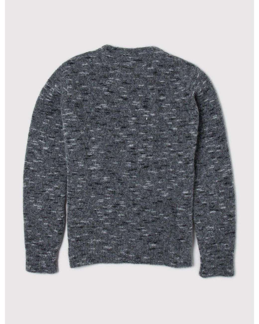 Our Legacy Gray Regular Round Neck Knit Spotted Sweatshirt for men