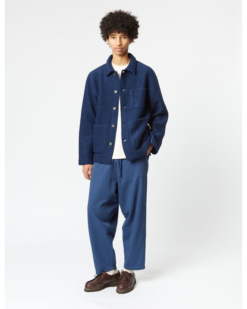 Universal Works Blue Field Jacket (Wool) for men