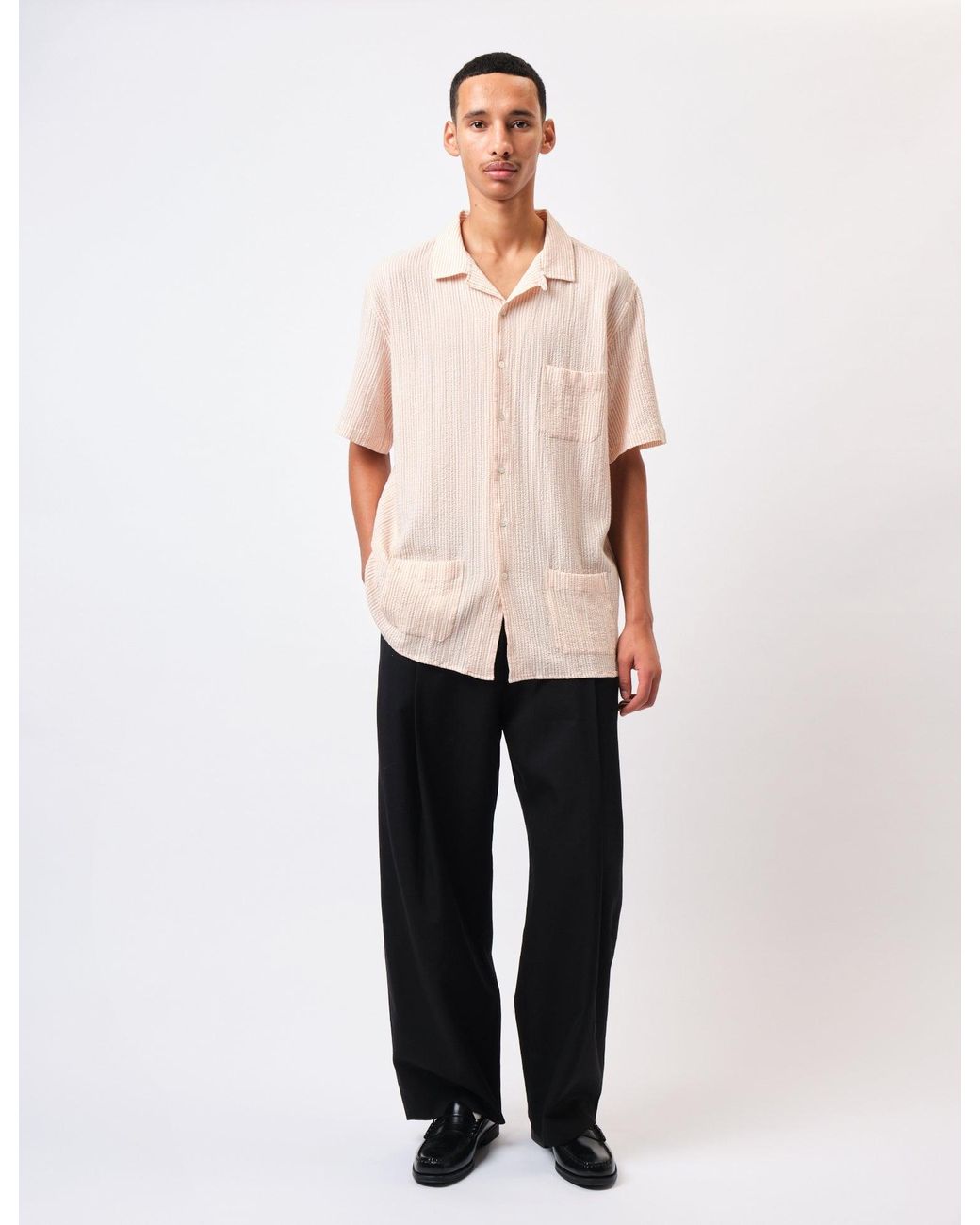 Laz Paz Natural La Paz Vitória Caribean-Style Stripe Shirt for men