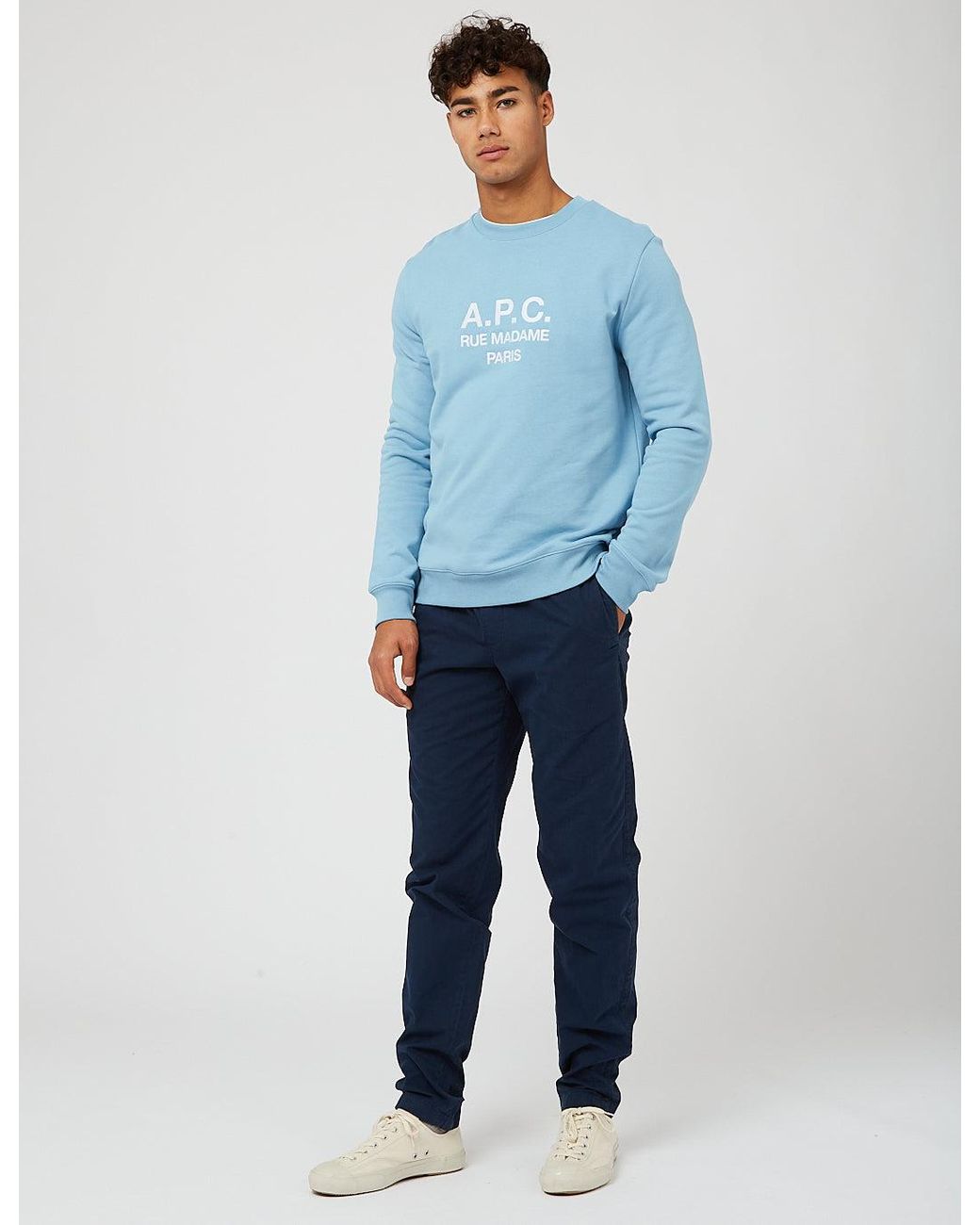 A.P.C. Rufus Sweatshirt in Blue for Men - Lyst
