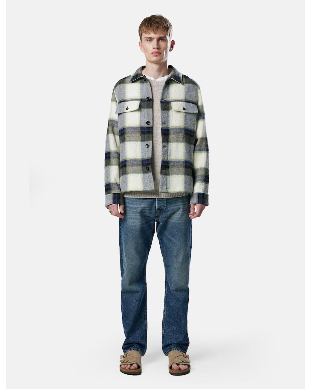 NN07 Gray Wilas Overshirt for men