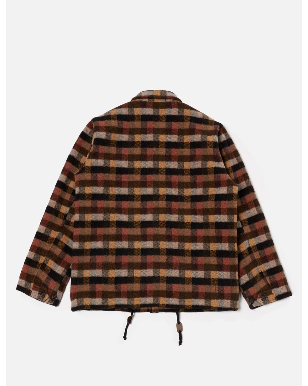 Universal Works Brown Wayfarer Jacket (Merino Checkerboard) for men