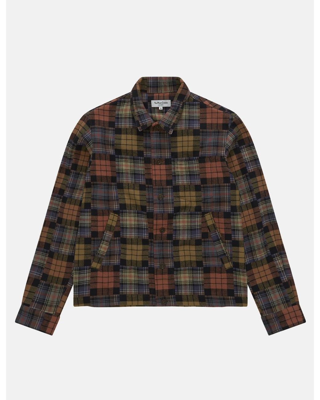 YMC Brown Bowling Shirt (Check) for men