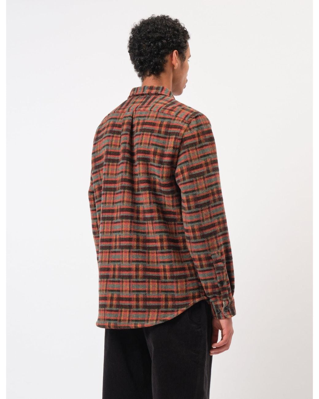 Portuguese Flannel Red Abstract Geometric Shirt for men