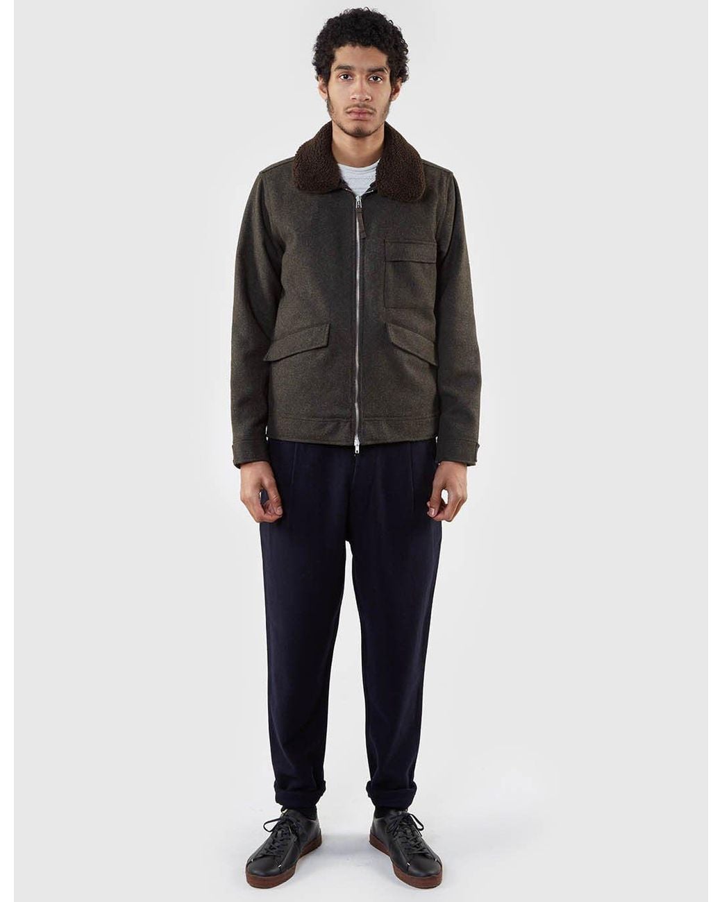 Universal Works Black Battle Jacket for men