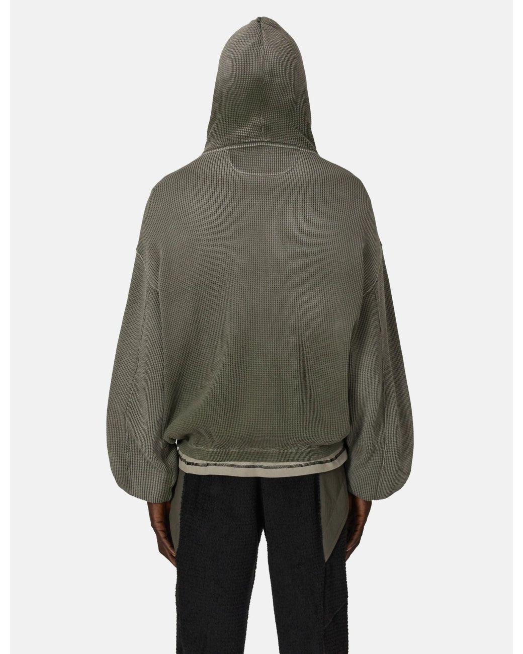 Roa Gray Bee Sun Faded Waffle Zip Up Hoodie for men