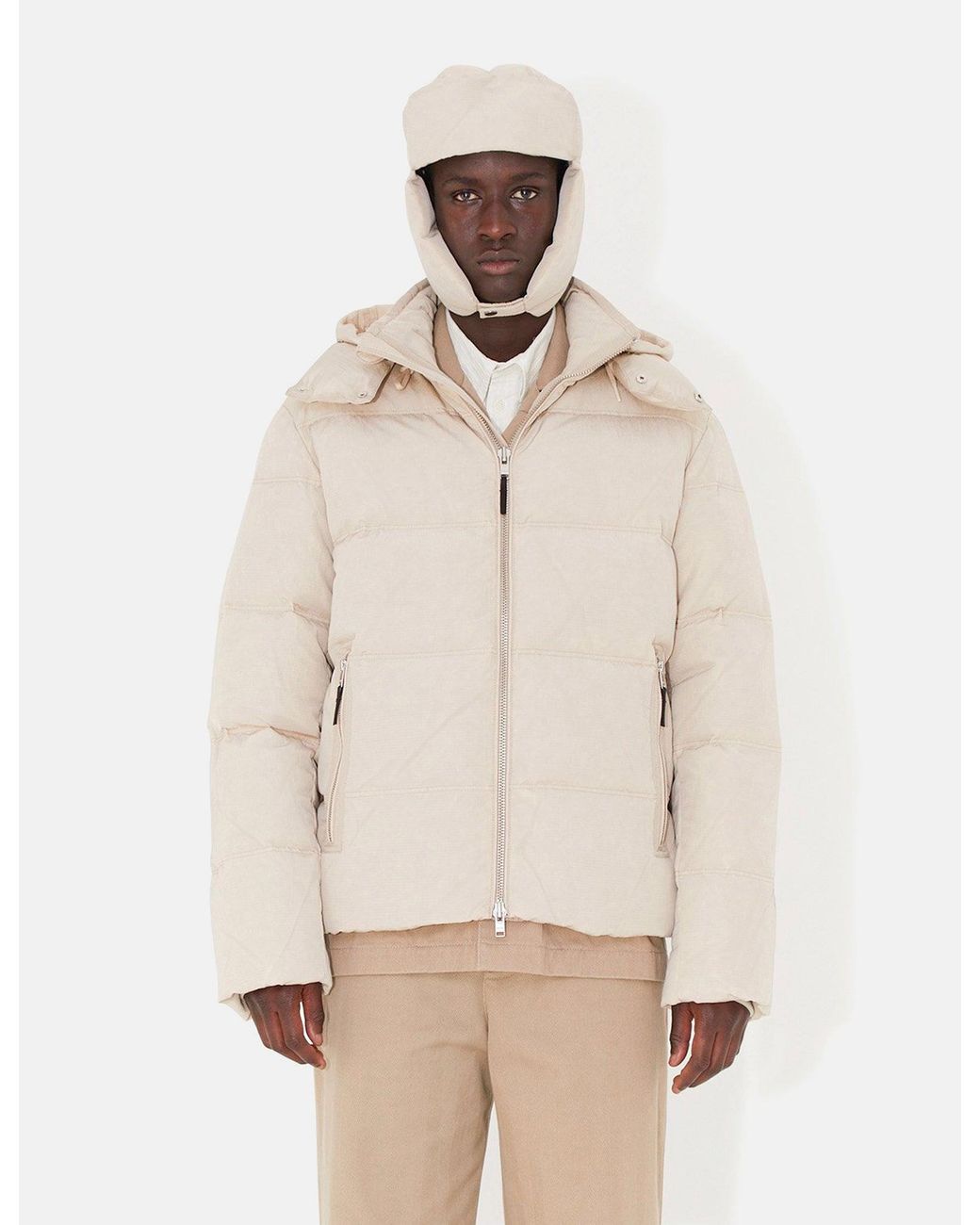 WOOD WOOD Natural Ventus Tech Stripe Down Jacket for men