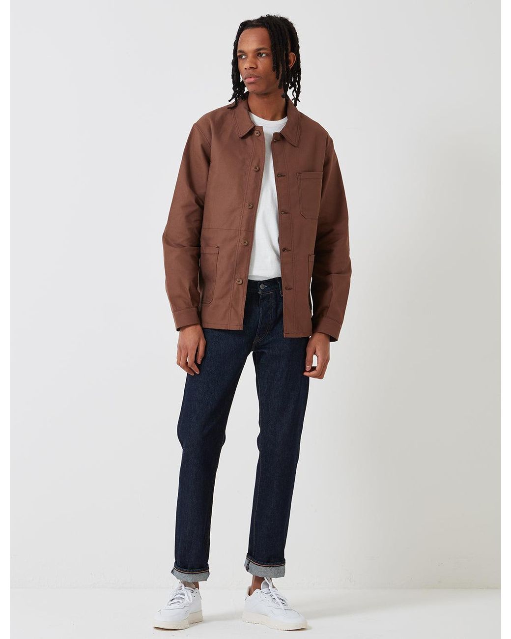 Le Laboureur Brown Cotton Work Jacket for men