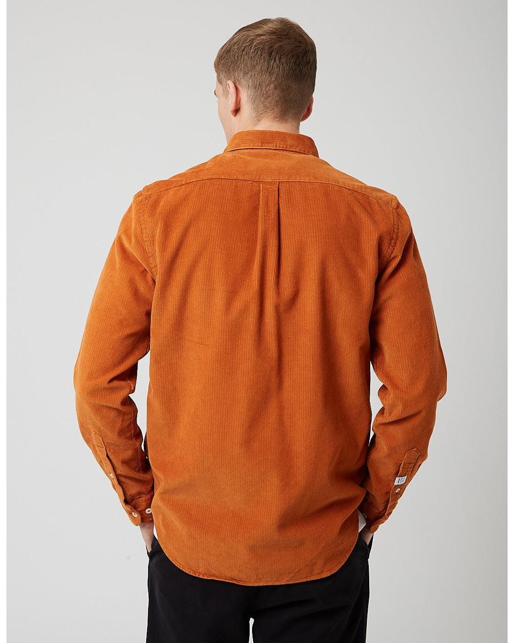 BHODE Orange X Brisbane Moss Shirt (14 Wale Cord) for men