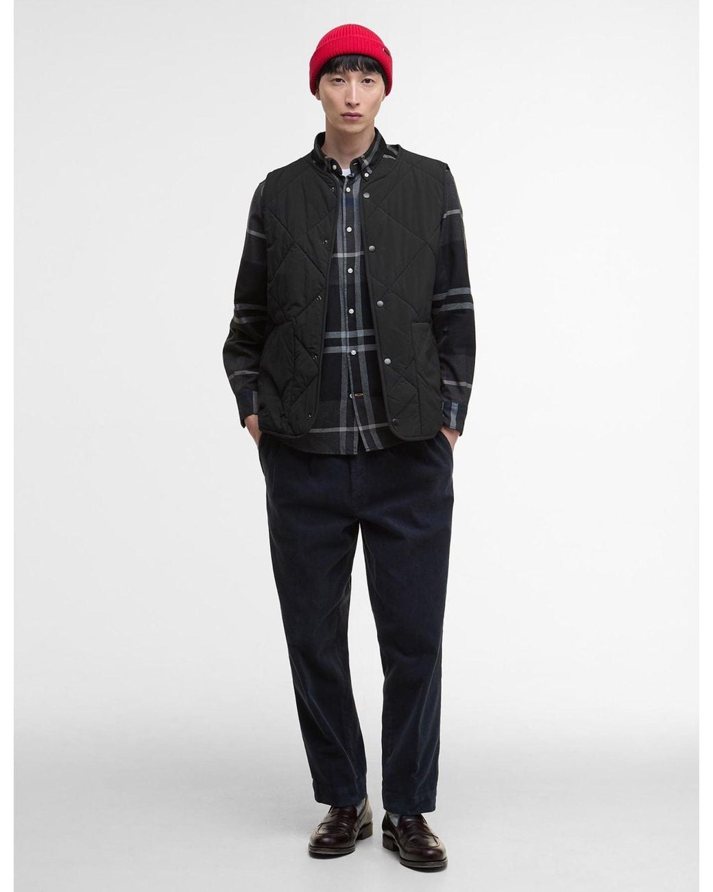 Barbour Black Modified Liddesdale Quilted Gilet for men