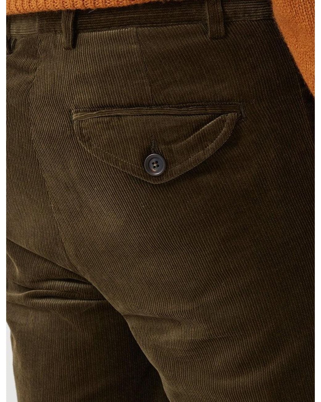 Oliver Spencer Green Fishtail Trousers for men